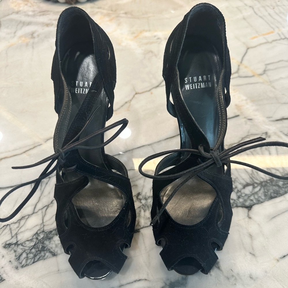 Stuart Weitzman Platform High Heel Size 7. Black … - image 2